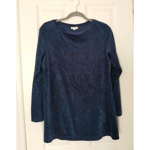 pure jill medium Women's Top Long Sleeves Blue Medium